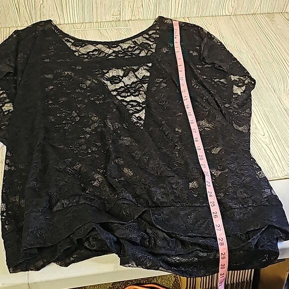 Torrid Black See Through Lace Dolman Top Womens Plus Size 4X - Picture 8 of 10